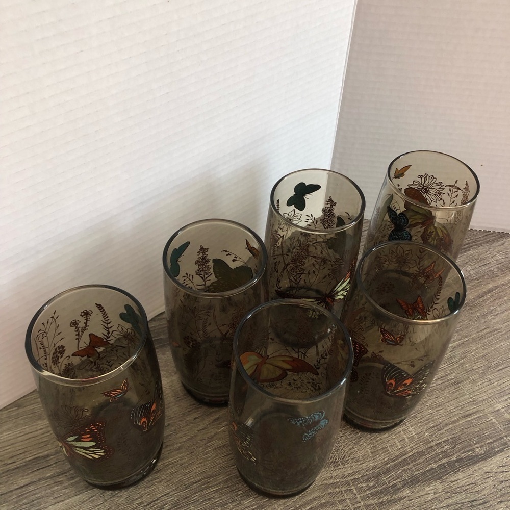 MCM Libbey Butterfly Glasses - Picture 9 of 9